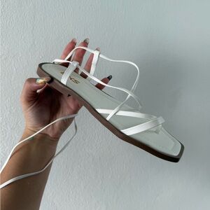 Elegant White Strappy Sandals